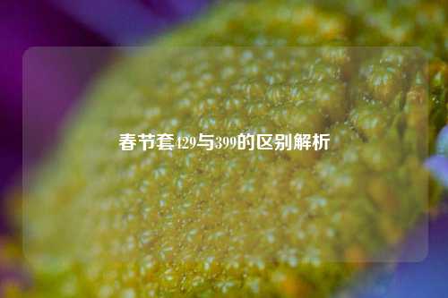 春节套429与399的区别解析