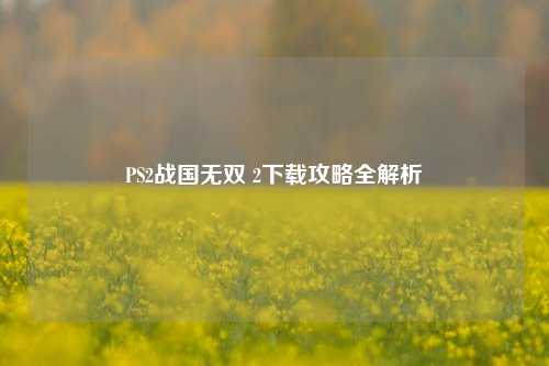 PS2战国无双 2下载攻略全解析