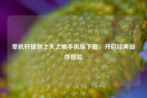单机轩辕剑之天之痕手机版下载，开启经典仙侠冒险