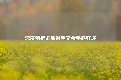 深度剖析紫晶射手艾希手感好坏