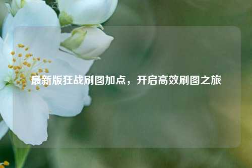 最新版狂战刷图加点，开启高效刷图之旅