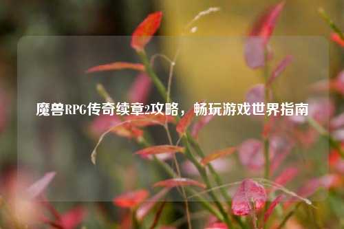 魔兽RPG传奇续章2攻略，畅玩游戏世界指南